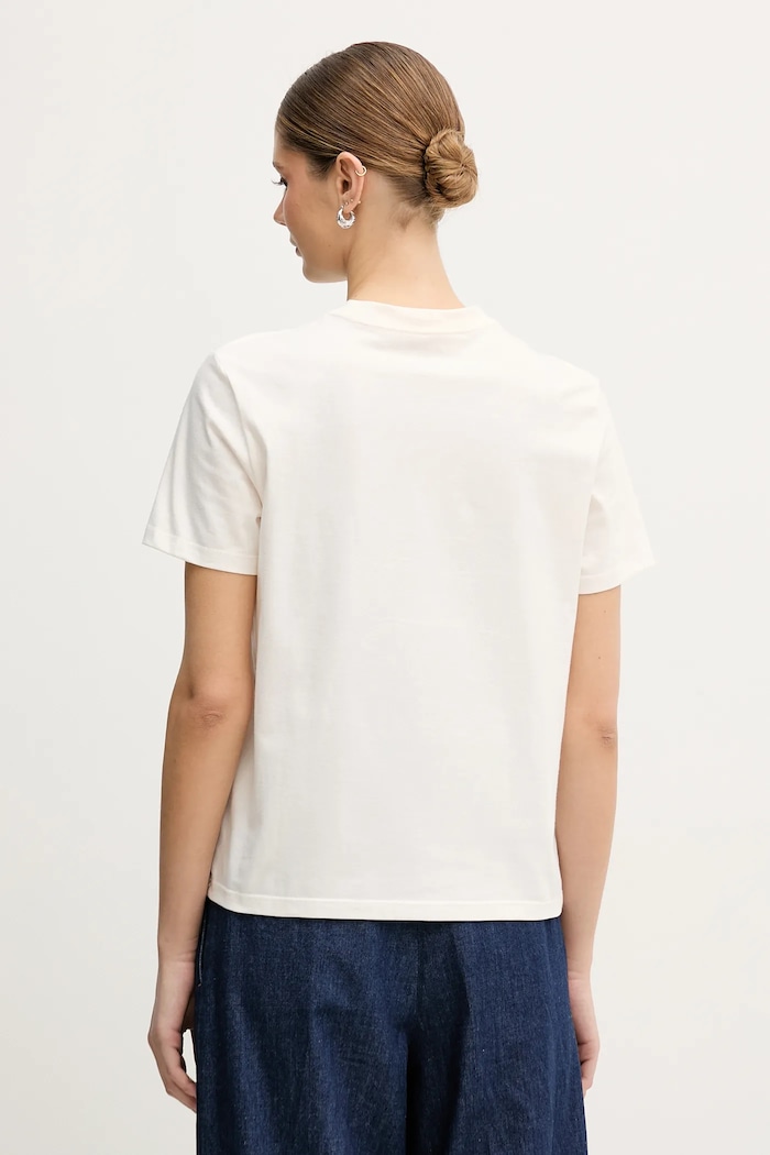 Ρούχα Βαμβακερό μπλουζάκι Calvin Klein Jeans LV047E804G μπεζ