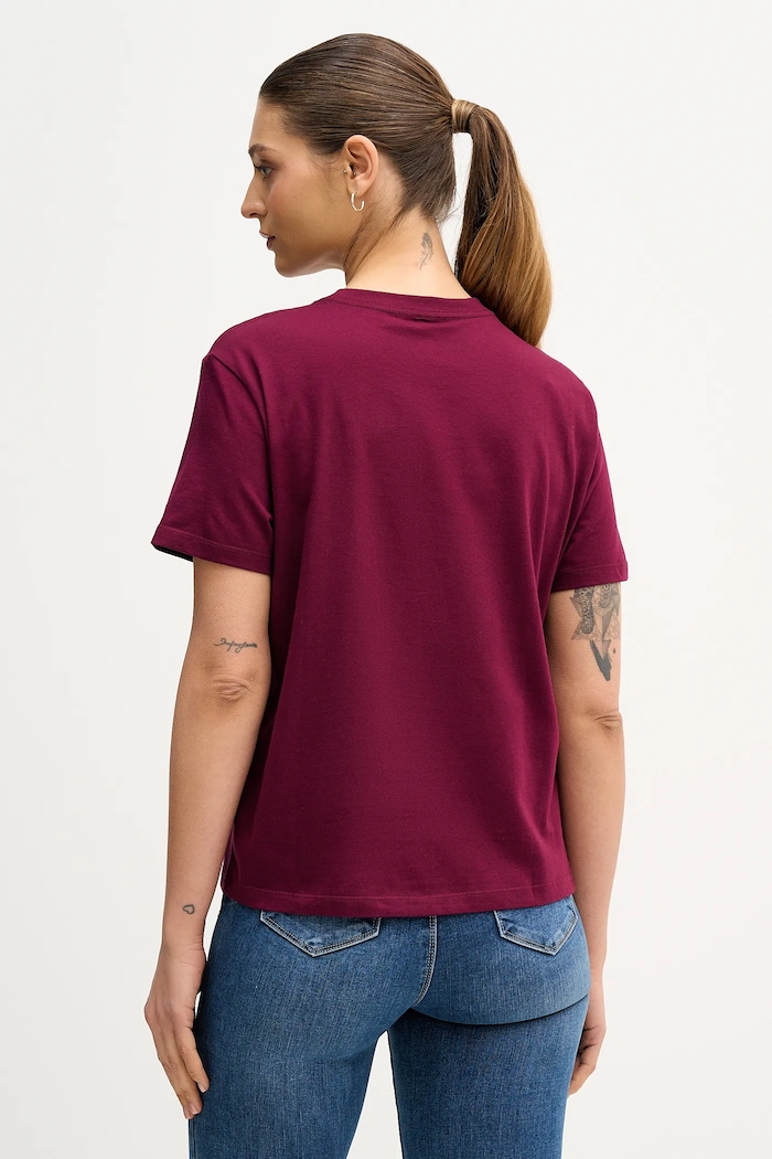 Дрехи Памучна тениска Calvin Klein Jeans LV047E804G бордо