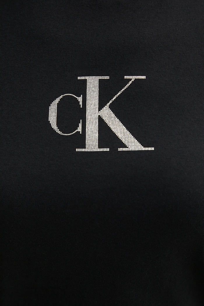 Calvin Klein Jeans pamut póló LV047E804G fekete