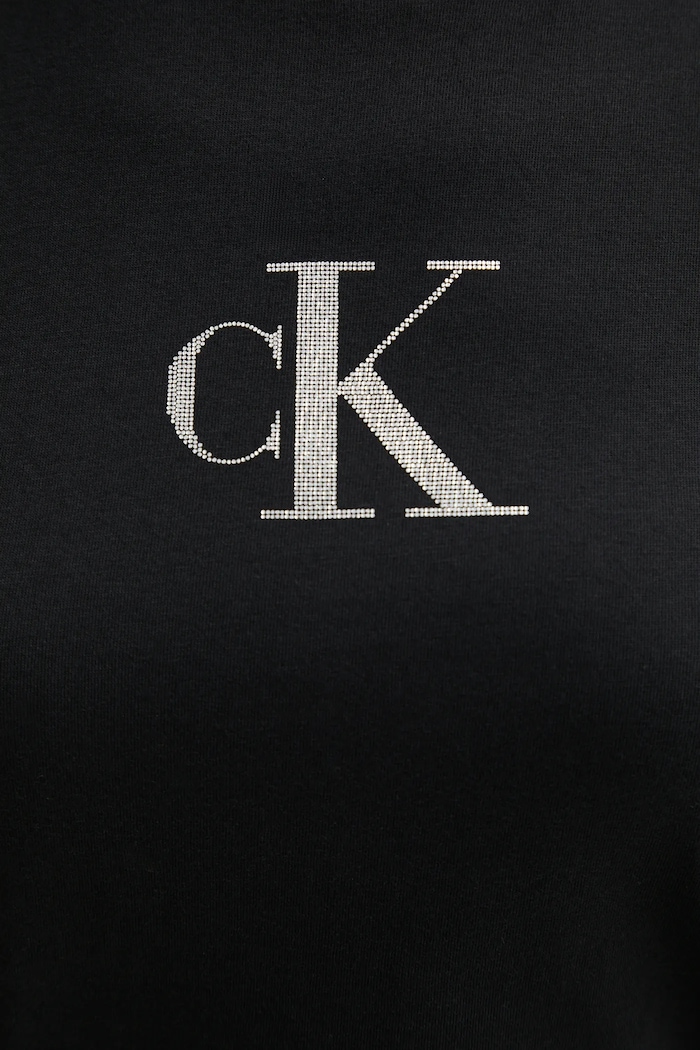 Calvin Klein Jeans pamut póló LV047E804G fekete