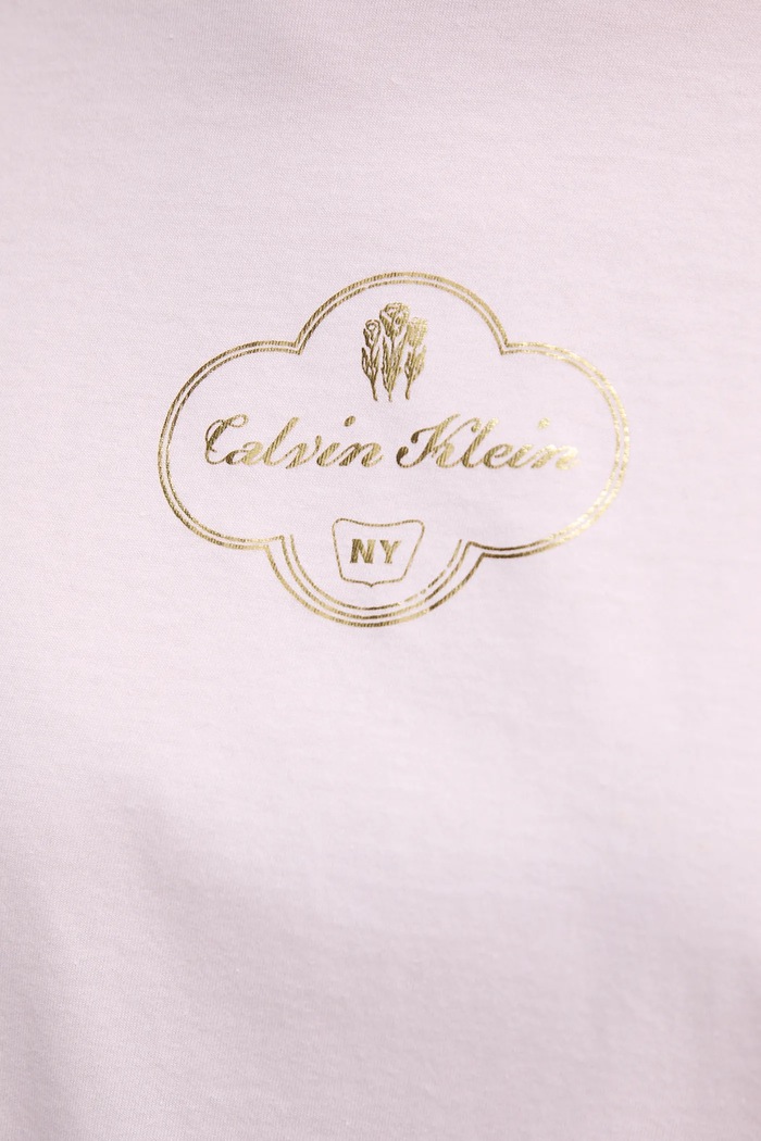 Calvin Klein Jeans t-shirt γυναικείο βαμβακερό LV047E811G ροζ
