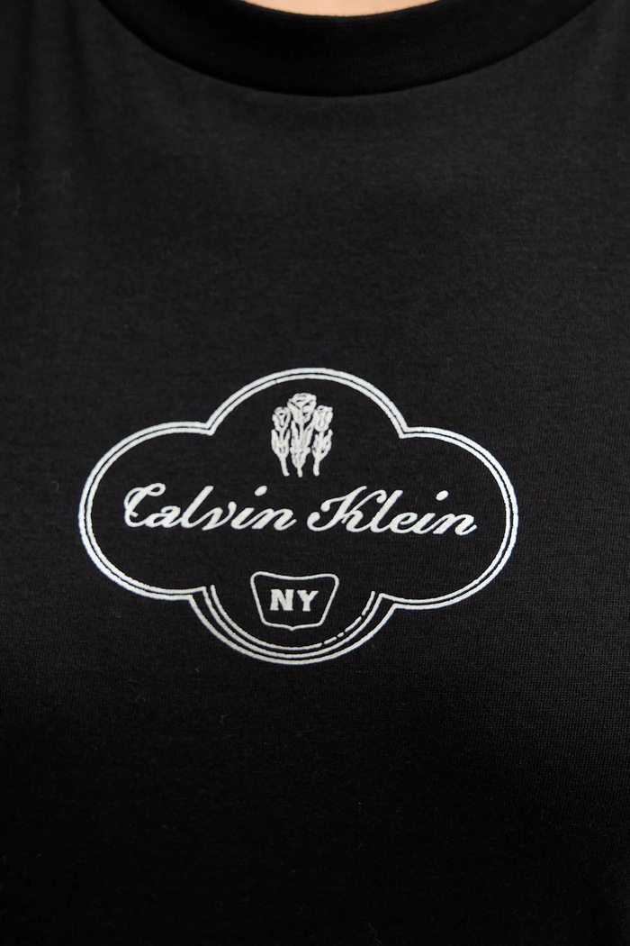 Calvin Klein Jeans t-shirt γυναικείο βαμβακερό LV047E811G μαύρο