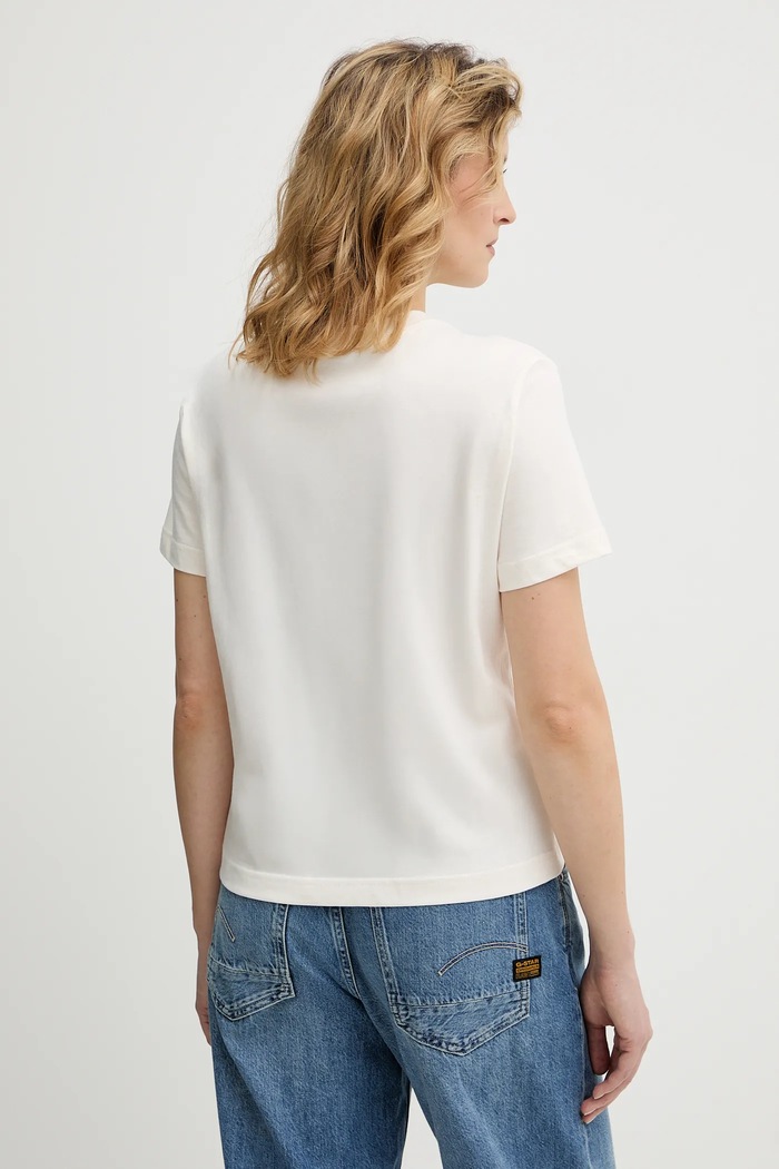 Дрехи Памучна тениска Calvin Klein Jeans LV047E813G бежов