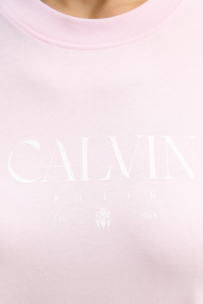 Calvin Klein Jeans pamut póló LV047E813G rózsaszín