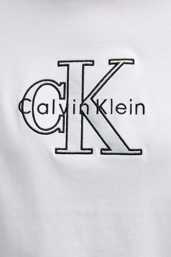 Памучна тениска Calvin Klein Jeans LV047E819G бял