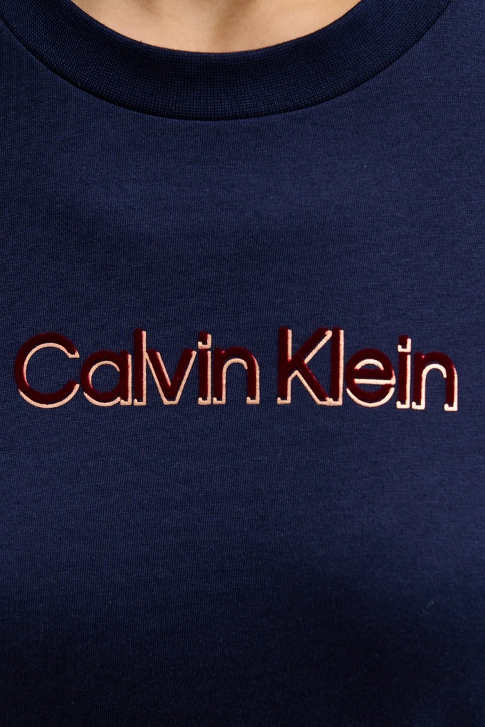Calvin Klein Jeans pamut póló LV047E821G sötétkék