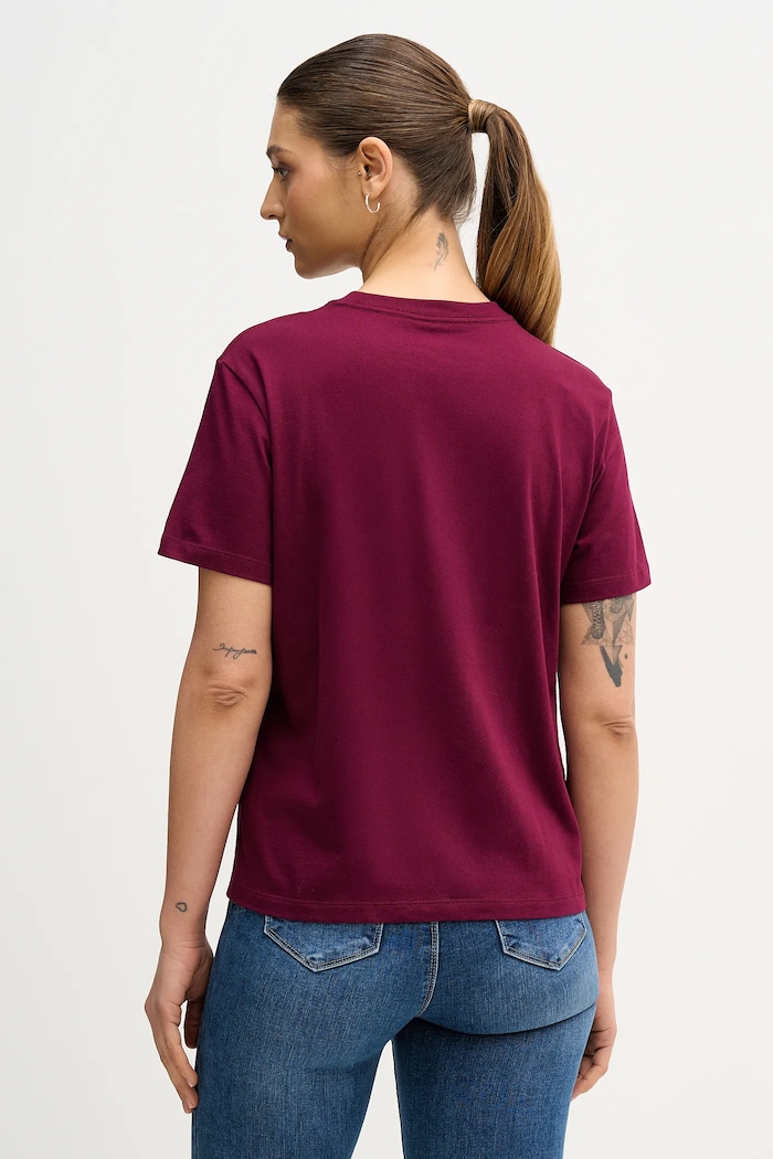 Odzież Calvin Klein Jeans t-shirt bawełniany LV047E821G bordowy