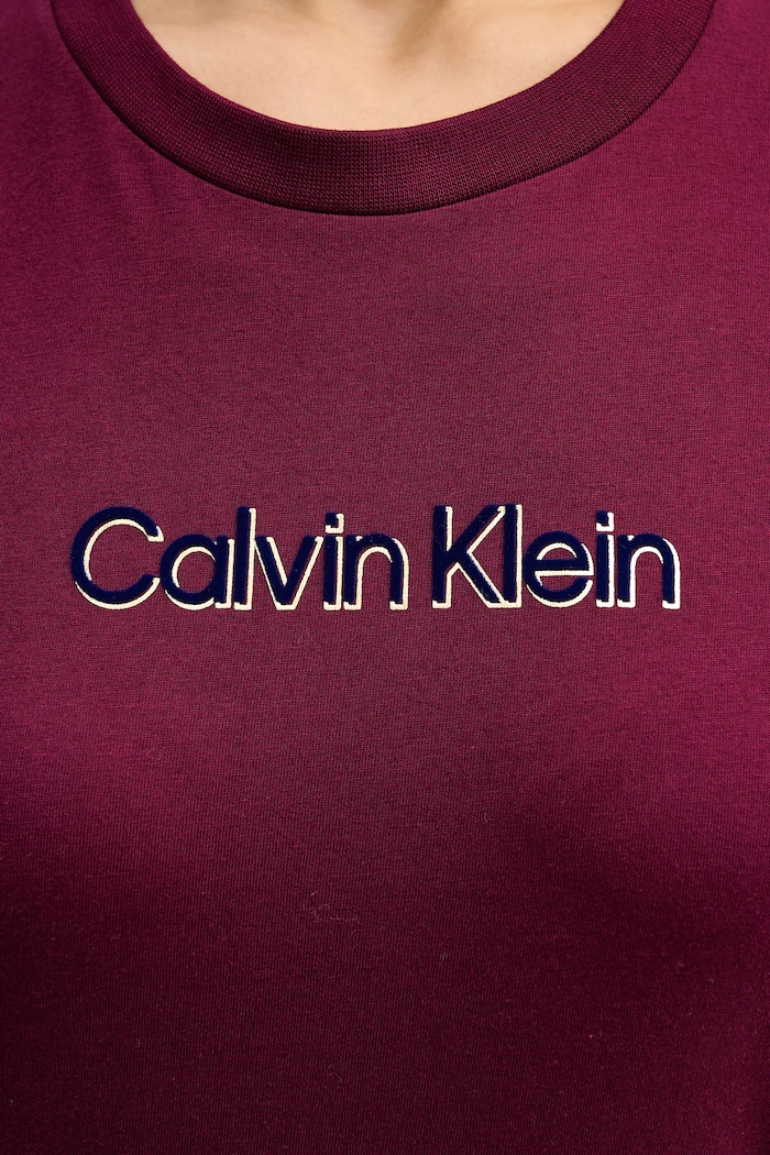 Calvin Klein Jeans t-shirt bawełniany LV047E821G bordowy