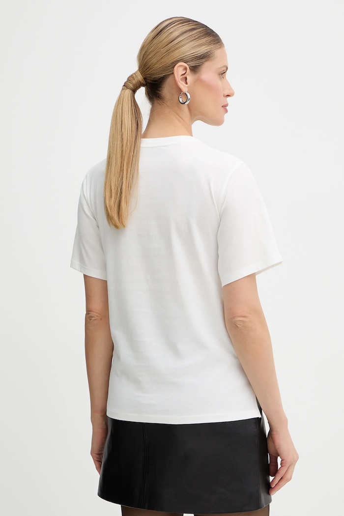 Oblečení Bavlněné tričko Weekend Max Mara VENACO 2615971031600 bílá