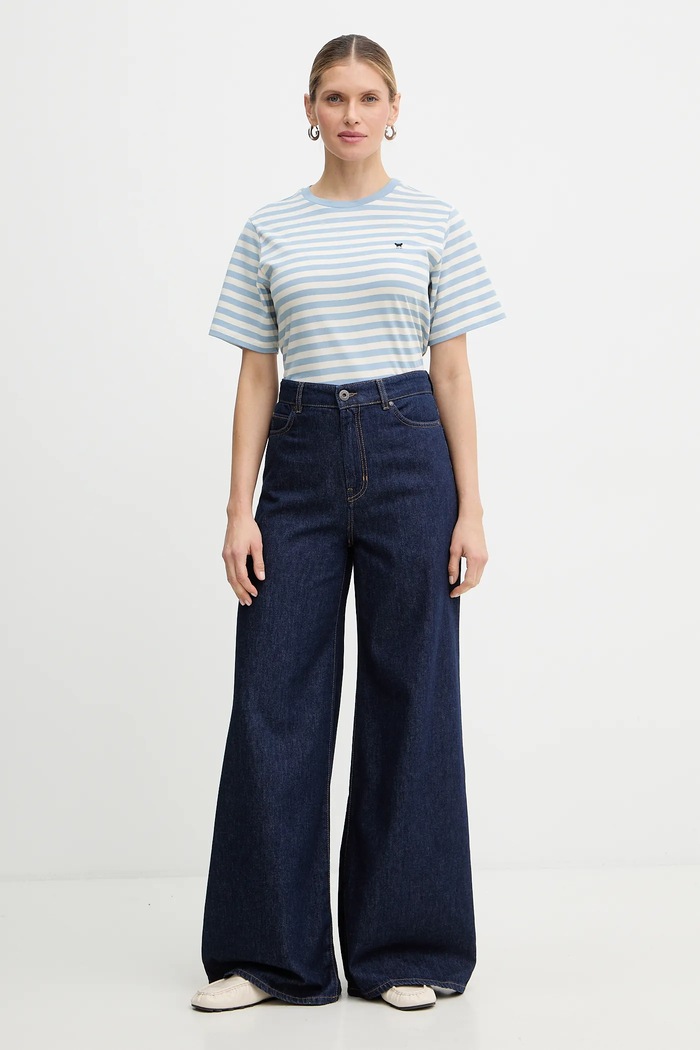 Weekend Max Mara tricou din bumbac VENACO 2615971031600 albastru SS26