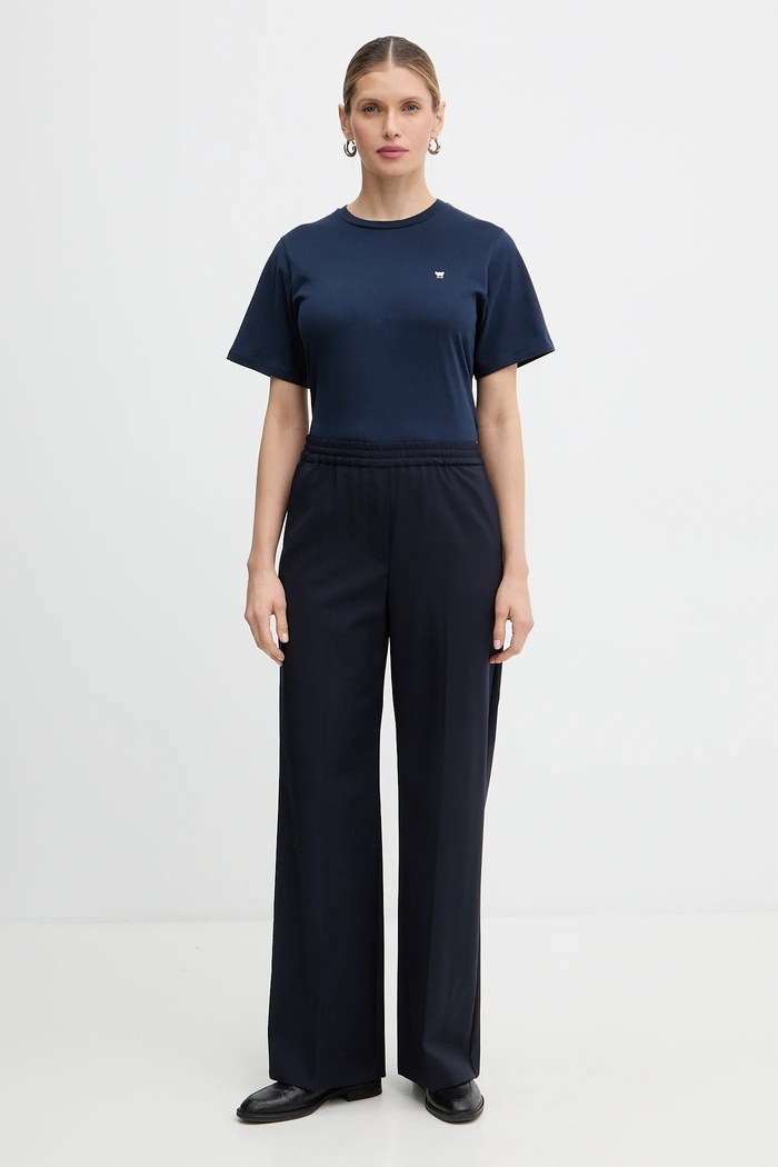 Bavlněné tričko Weekend Max Mara VENACO 2615971031600 námořnická modř SS26