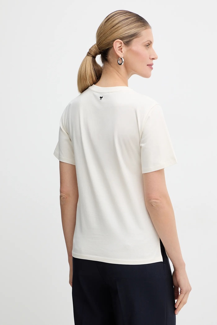 Oblečení Bavlněné tričko Weekend Max Mara WEST 2615971041600 béžová