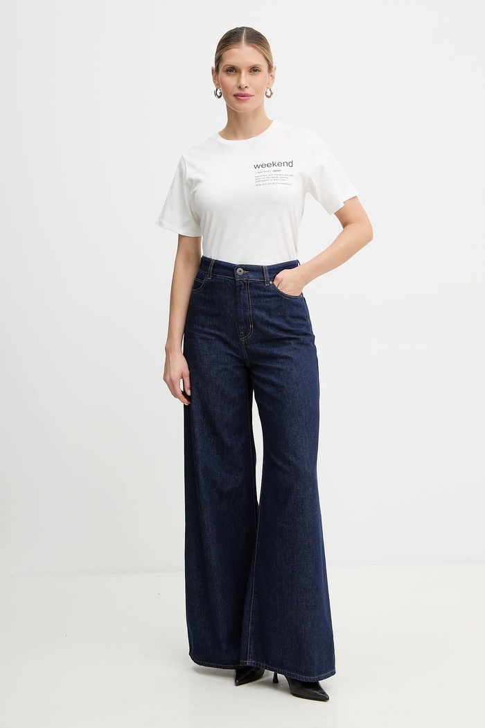 Bavlněné tričko Weekend Max Mara TENUE 2615971051600 bílá SS26