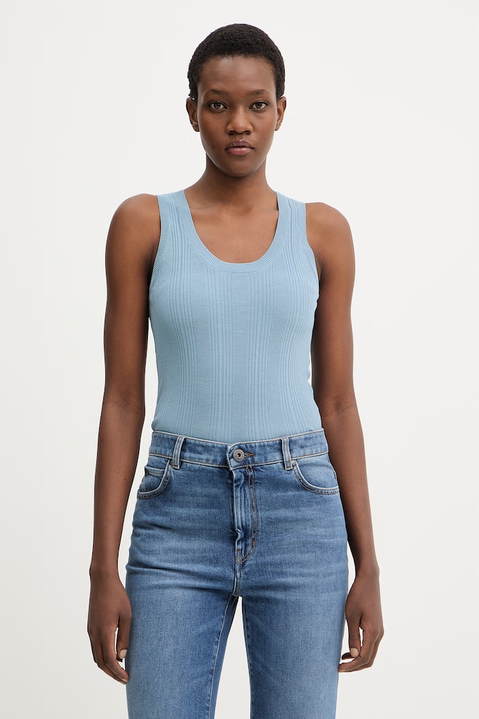 Weekend Max Mara top femei cu vâscoză COSE albastru 2615361012600