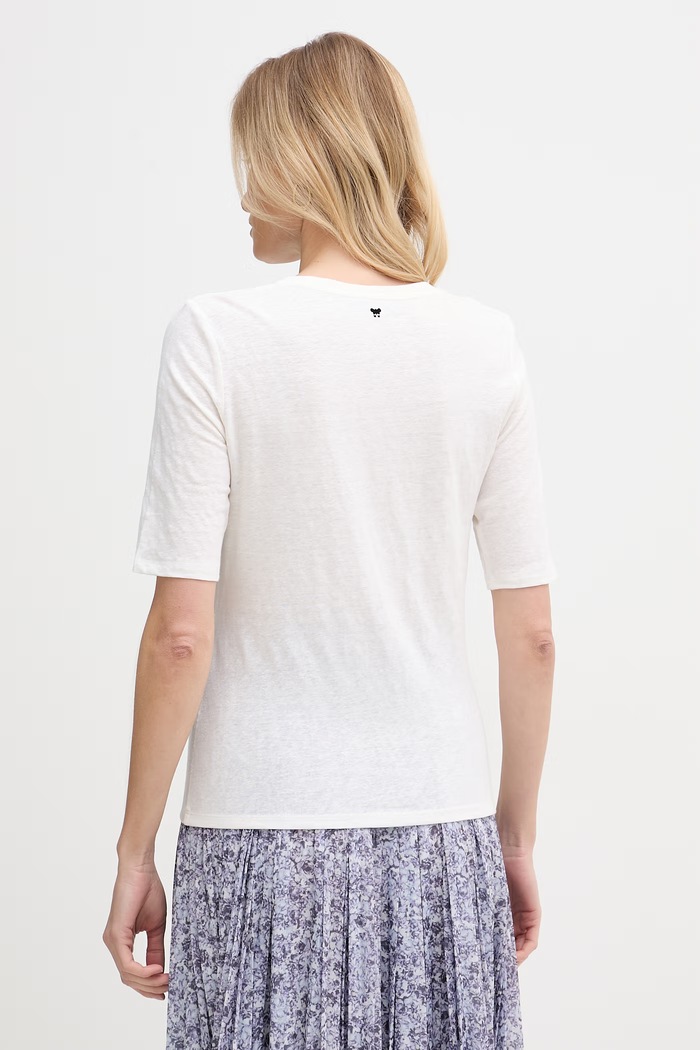 Oblečení Weekend Max Mara tričko dámské bavlněné OPZIONE 2615941042600 béžová