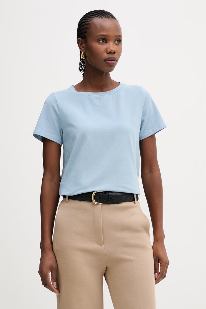Weekend Max Mara t-shirt MULTIF elasztánnal kék 2615971012600