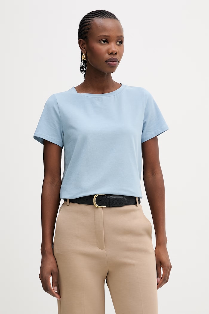 Weekend Max Mara t-shirt MULTIF elasztánnal kék 2615971012600