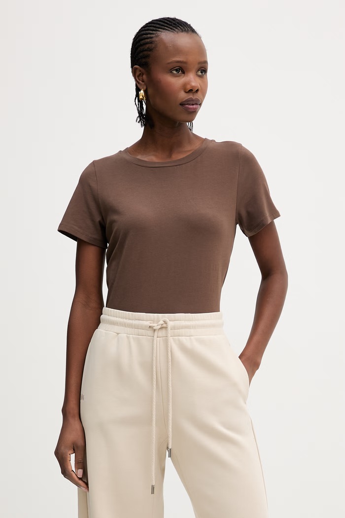 Tričko Weekend Max Mara MULTIF hladký hnědá 2615971012600