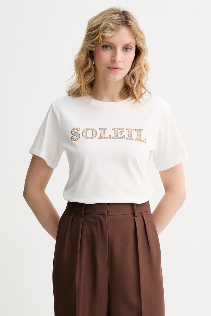 Bavlněné tričko Weekend Max Mara BORA potisk bílá 2615971042600