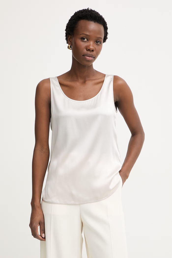 MM by Max Mara top pentru femei, din mătase PAN bej 2616161017600