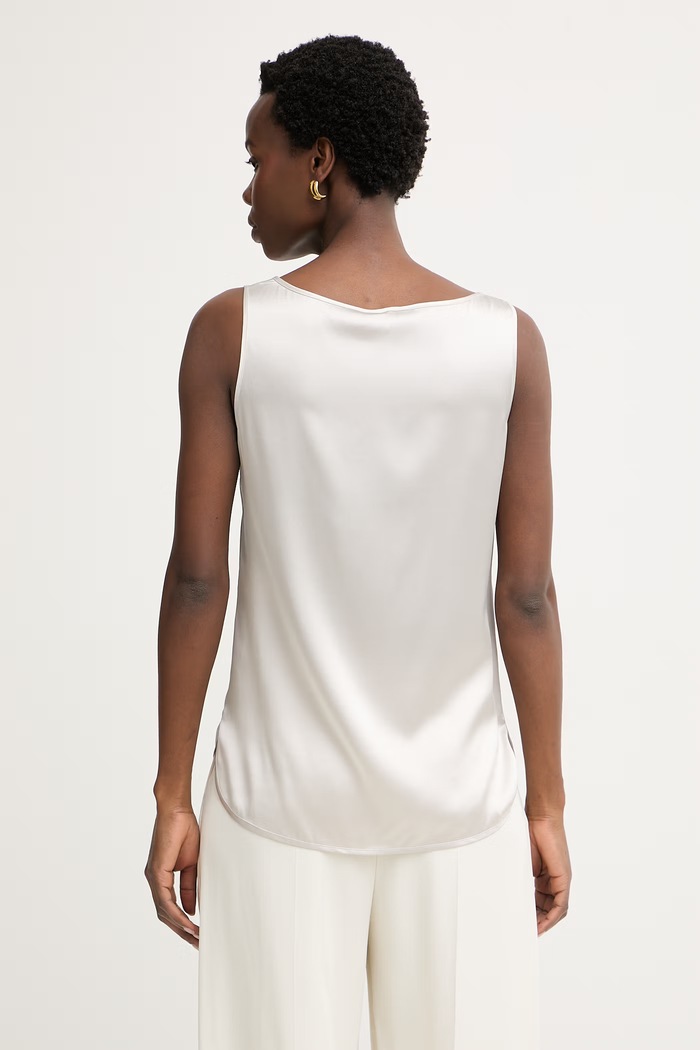 Îmbrăcăminte MM by Max Mara top pentru femei, din mătase PAN 2616161017600 bej