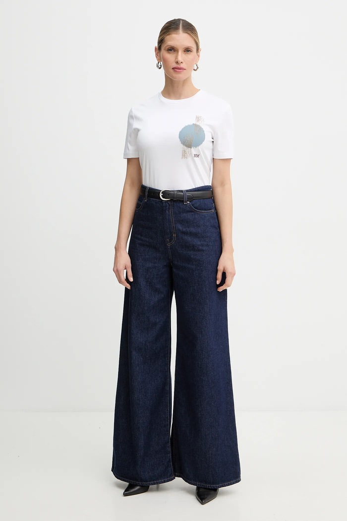 Тениска MM by Max Mara NEGOZI 2616941057600 бял SS26