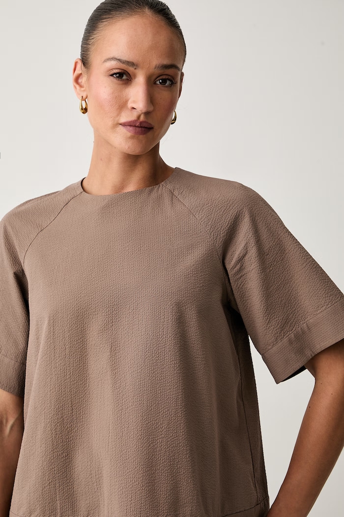 MM by Max Mara bluzka damska bawełniana RIDENTE brązowy 2616191018600