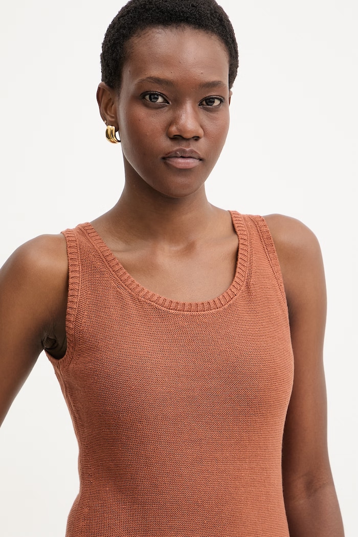 Oblečenie MM by Max Mara top dámsky ľanový BRAVA 2616361038600 oranžová