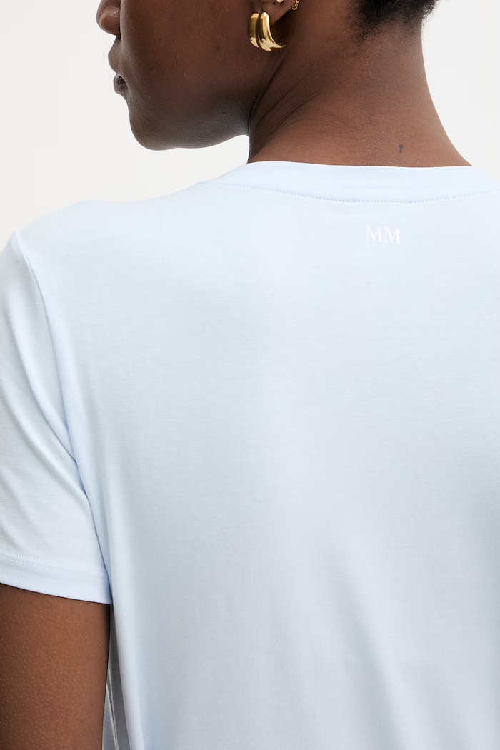MM by Max Mara tricou basic pentru femei din bumbac cu elastan MULINO 2616971018600 albastru