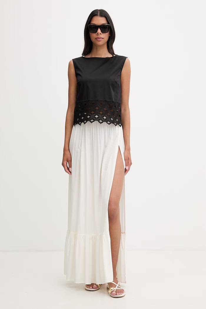 Max Mara Beachwear top plażowy damski MAGGIO 2616161039600 czarny SS26