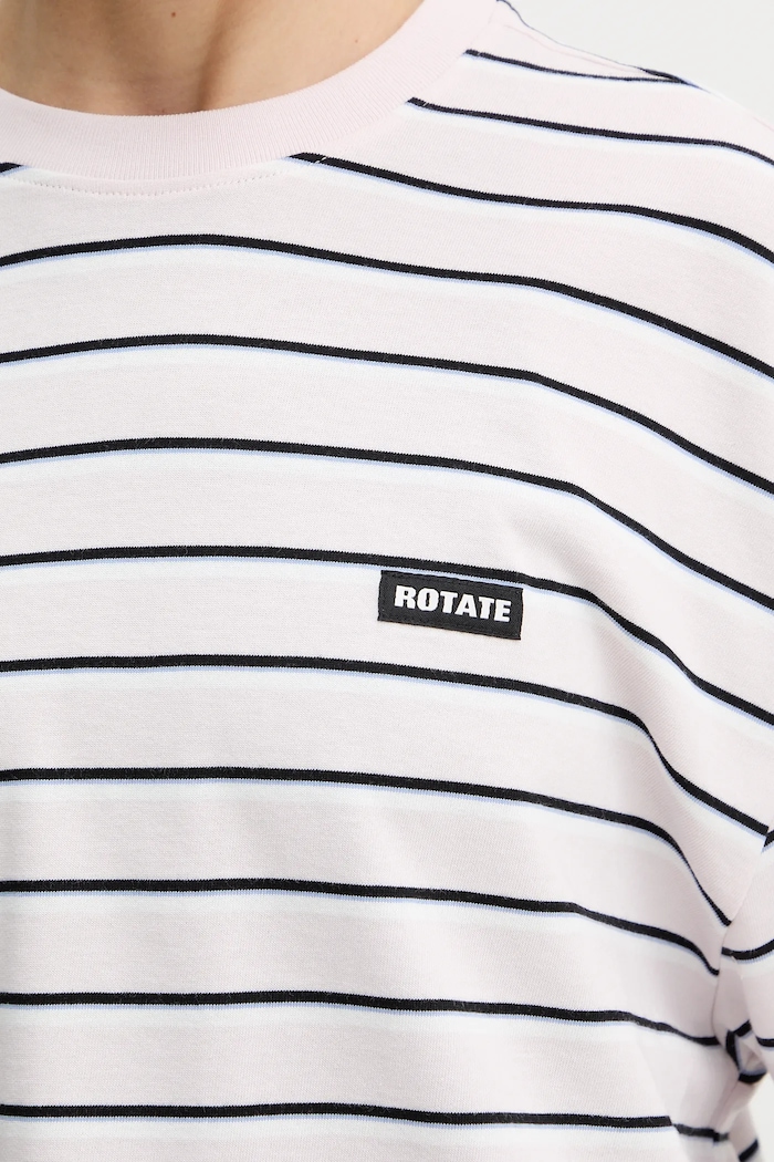 Бавовняний лонгслів Rotate 1153781810 фіолетовий