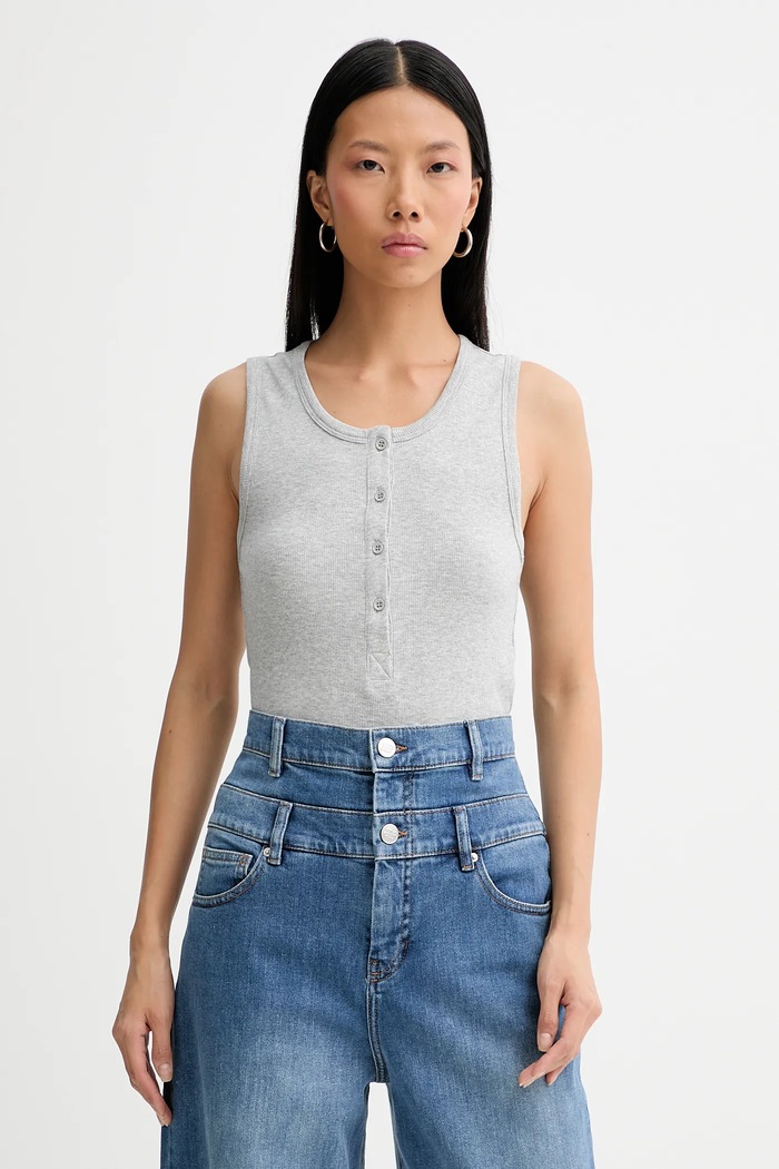 Top MUNTHE BOMA slim sivá 247112824769