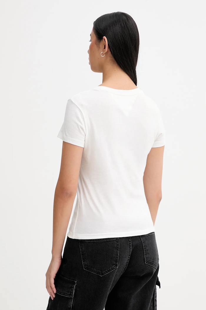 Oblečenie Bavlnené tričko Tommy Jeans DW0DW21841 béžová