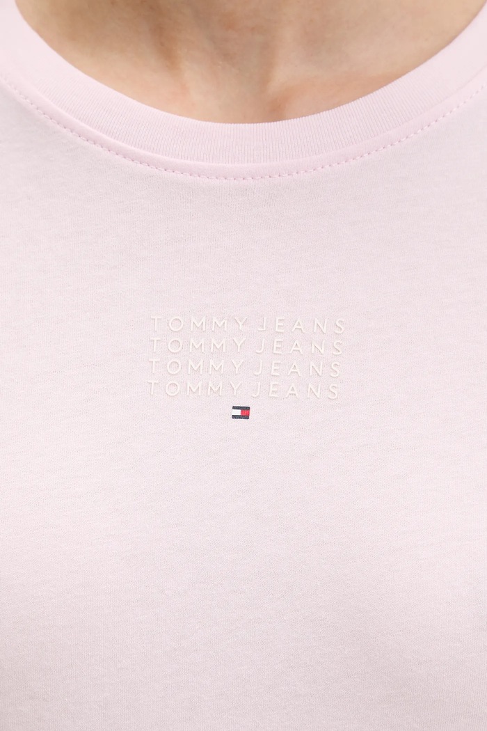 Bavlnené tričko Tommy Jeans DW0DW21841 ružová