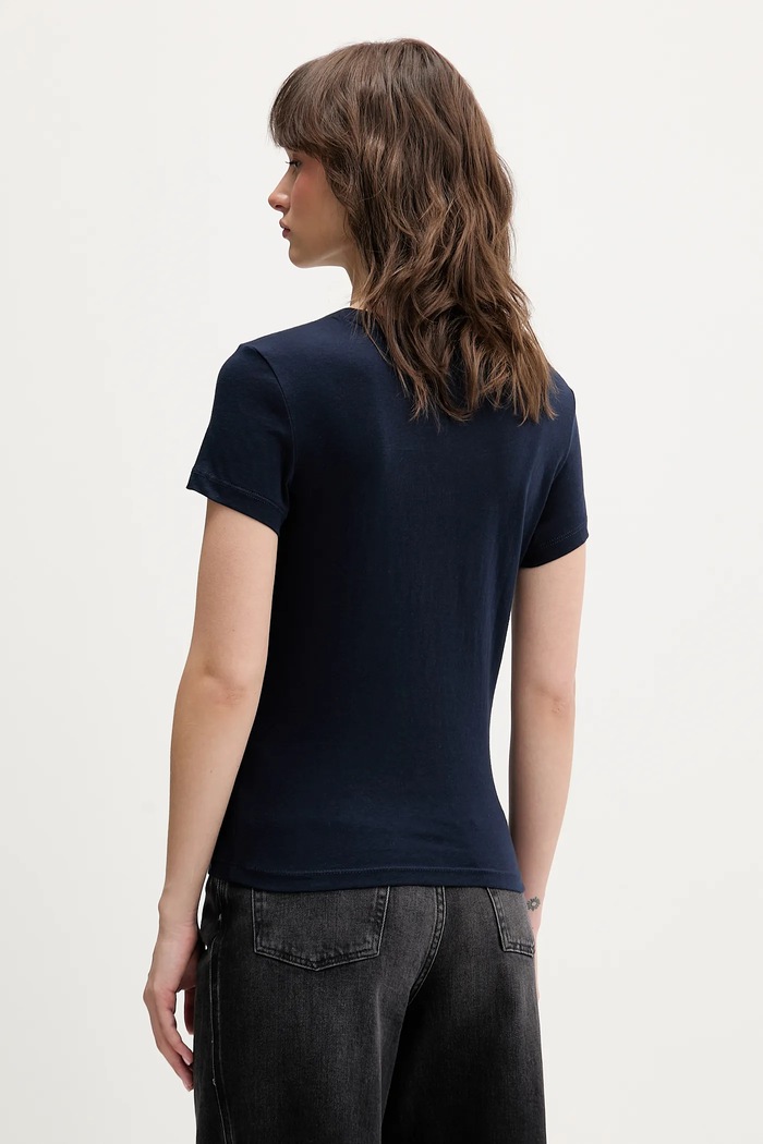 Odjeća Pamučna majica Tommy Jeans DW0DW21841 mornarsko plava