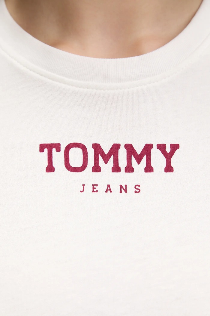 Bavlněné tričko Tommy Jeans DW0DW21842 bílá