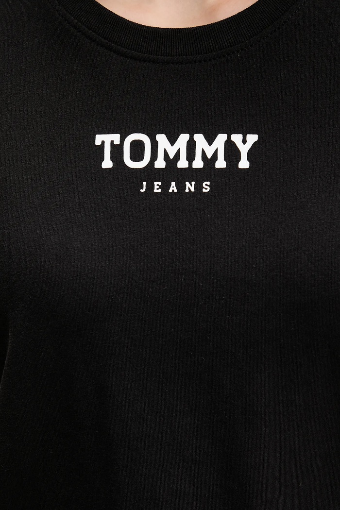 Bavlněné tričko Tommy Jeans DW0DW21842 černá