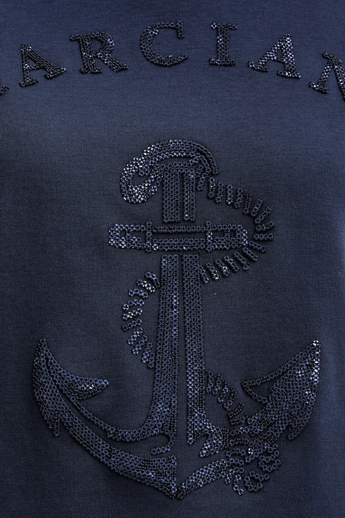 Bavlnené tričko Marciano by Guess LYRIS 6RGI03.6362A modrá
