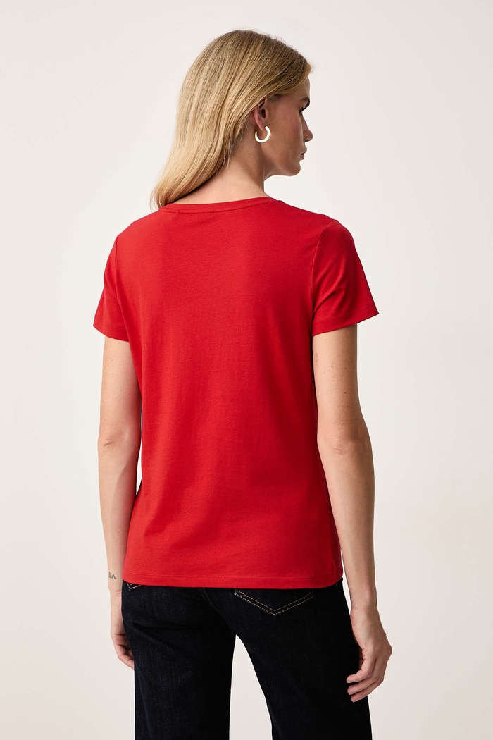 Odzież BOSS Orange T-shirt damski bawełniany C Elove embro 50554696 czerwony