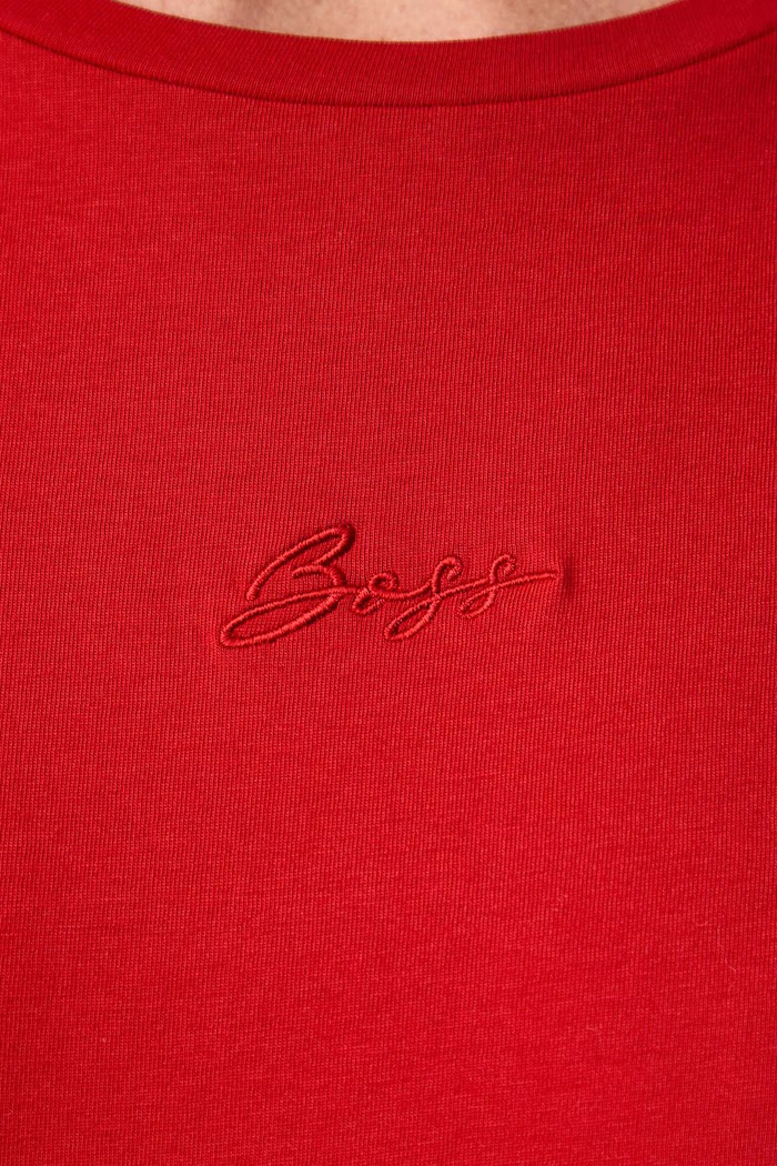T-shirt damski bawełniany C Elove embro BOSS Orange czerwony 50554696
