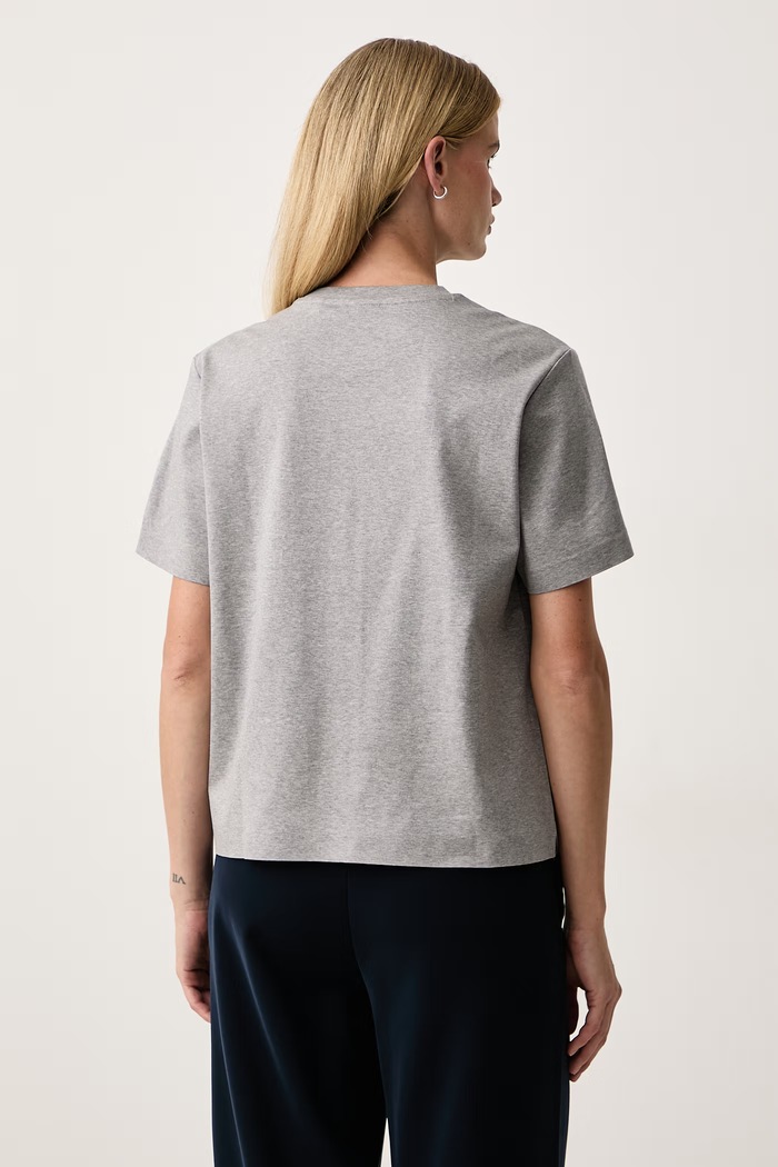 Odzież BOSS T-shirt damski bawełniany Eharpa 50552064 szary