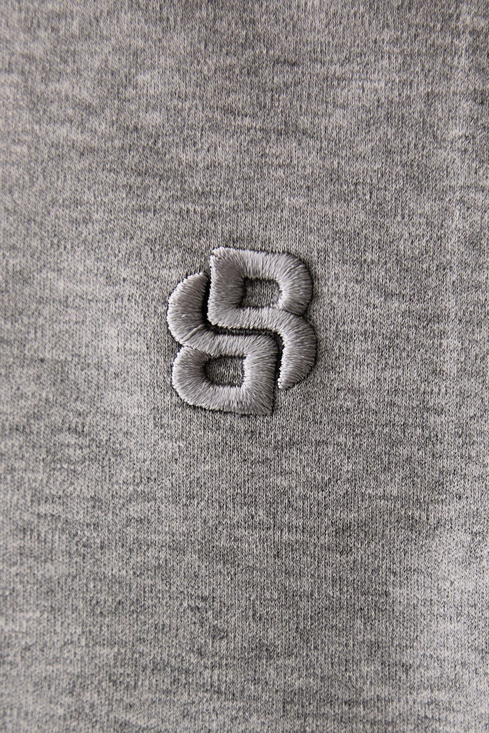 T-shirt damski bawełniany Eharpa BOSS szary 50552064