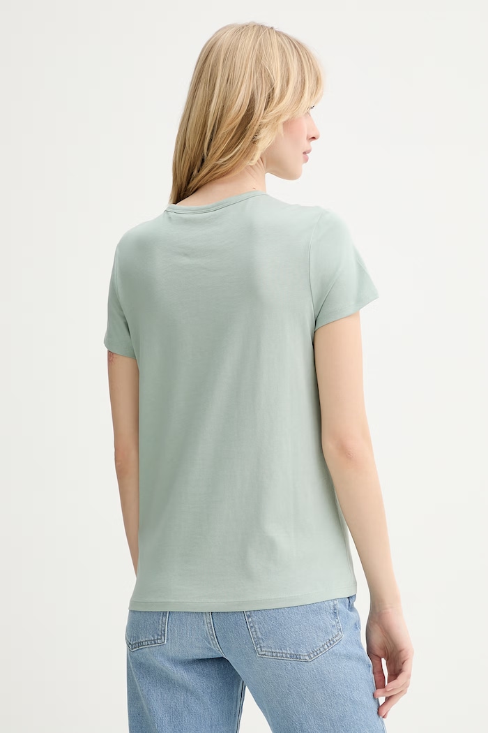 Odzież BOSS t-shirt z domieszką jedwabiu Eventsa9 50555071 zielony