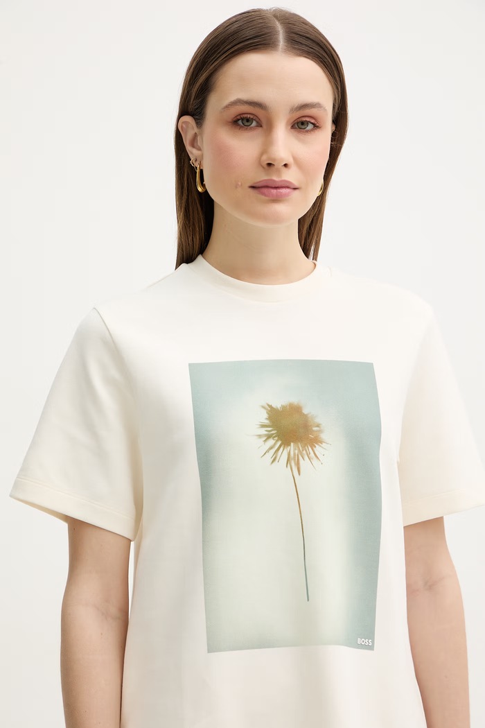 BOSS tricou Eharpa2 bej 50563277