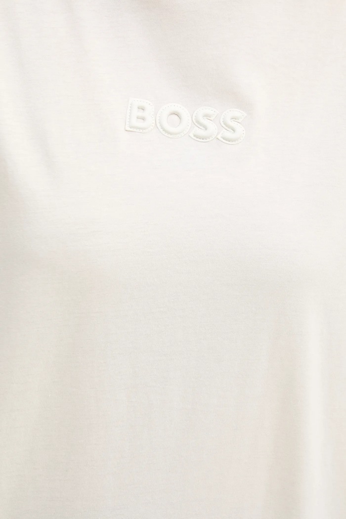 Βαμβακερό μπλουζάκι BOSS Eharpa3 50563283 μπεζ