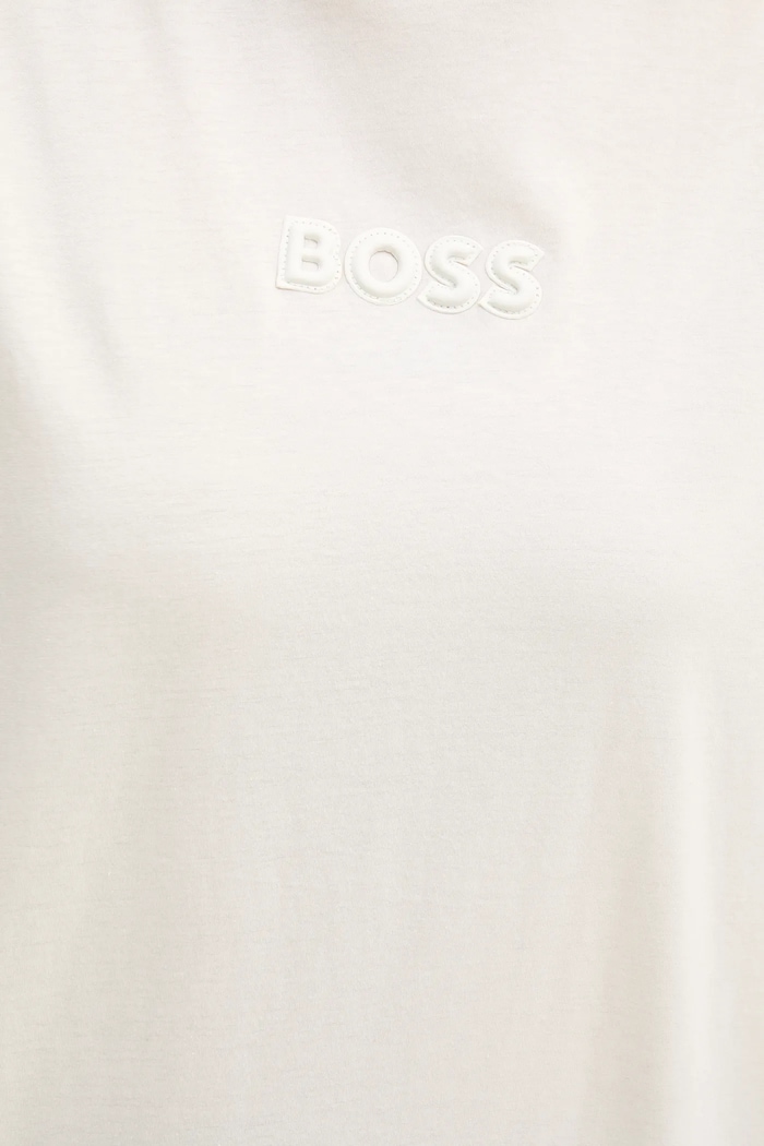 Βαμβακερό μπλουζάκι BOSS Eharpa3 50563283 μπεζ