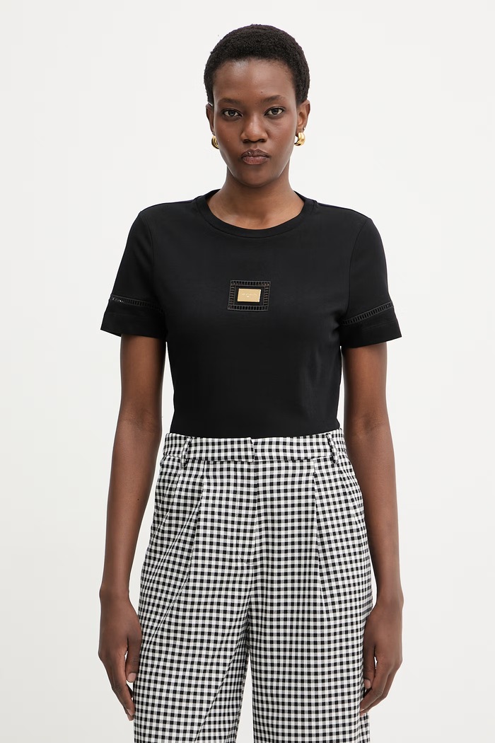 Marciano by Guess tričko dámske bavlnené MINA čierna G6GI02.K3182