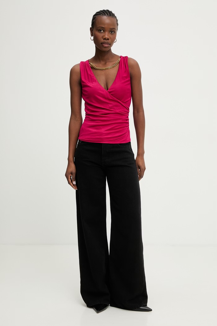 Marciano by Guess bluzka na ramiączkach damska z wiskozy INES G6GP11.K3617 różowy SS26
