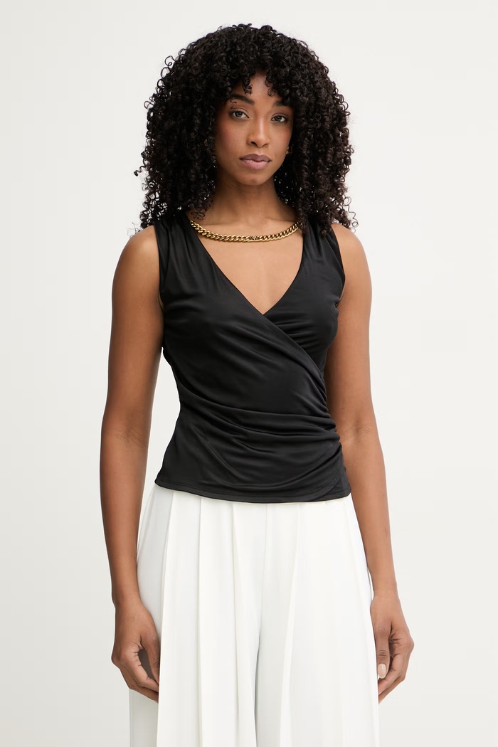 Marciano by Guess bluzka na ramiączkach damska z wiskozy INES czarny G6GP11.K3617
