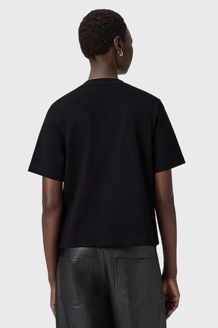 AllSaints t-shirt bawełniany W148JD czarny SS26